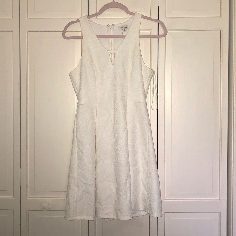 Francesca’s White lace skater dress